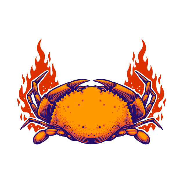 Burning crab by phsycartwork