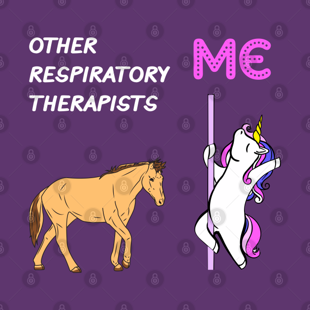 Disover Respiratory Therapist - Unicorn & Horse Design - Respiratory Therapist - T-Shirt