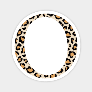 Omicron O Cheetah Letter Magnet