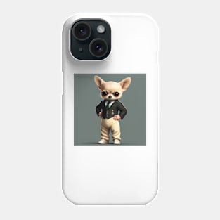 Chihuahua in suit Phone Case