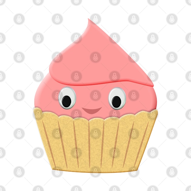 Cute Cartoon Strawberry Cupcake by Braznyc