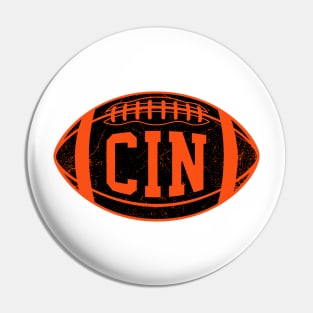 CIN Retro Football - White Pin