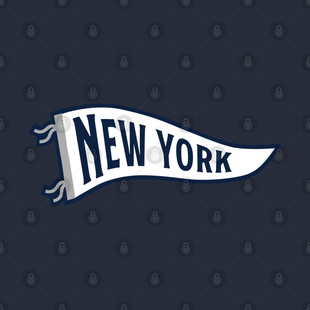 New York Pennant - Navy 1 by KFig21
