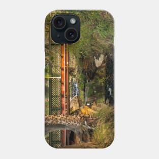 Peaceful Stream of Water Flowing under Bridge V1 Phone Case