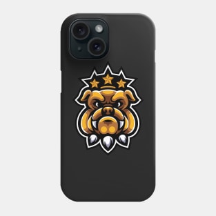 Head bulldog king mascot illustration Phone Case