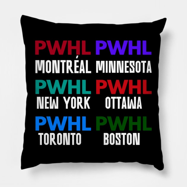 All PWHL MEMEBERS Pillow by thestaroflove