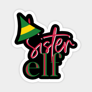 Sister Elf Christmas Shirt Magnet