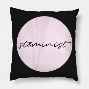 Steminist in marble pink Pillow