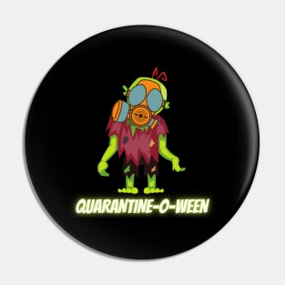 Quarantine-O-Ween Zombie Lovers Funny Halloween Gift Undead Costume Radioactive Zombie Living Radioactive Green Dead Gaz Mask Quarantine Mask Halloween for People in Quarantine Pin