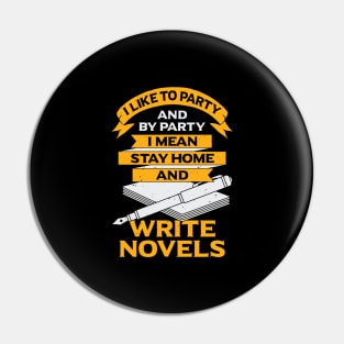 Funny Writer Book Author Novelist Gift Pin