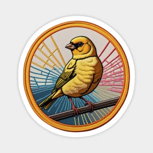 Canary Embroidered Patch Magnet