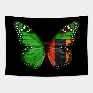 Zambian Flag  Butterfly - Gift for Zambian From Zambia Tapestry