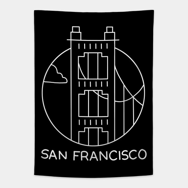 Golden Gate Bridge Tapestry by valentinahramov