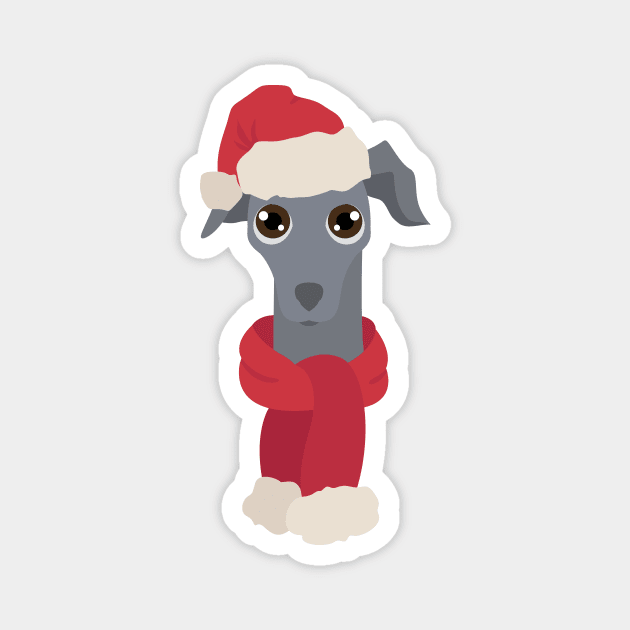 Italian Greyhound Christmas Dog Magnet by JunkyDotCom
