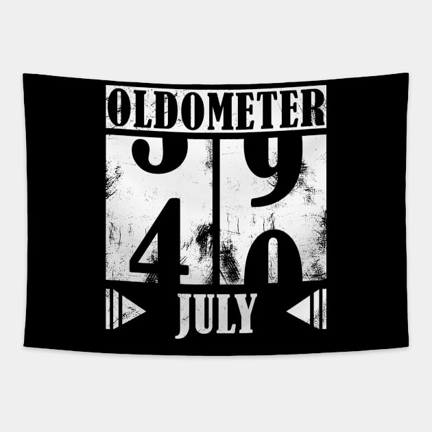 Oldometer 40th Birthday - July Tapestry by Fusti