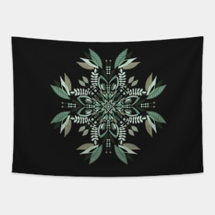 Mint Symmetrical Mandala Tapestry