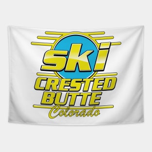 Crested Butte Colorado 80s ski logo Tapestry