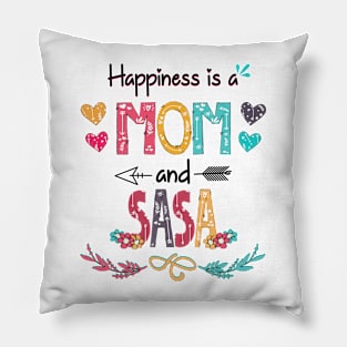 Happiness Is A Mom And Sasa Wildflower Happy Mother's Day Pillow