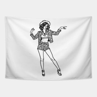 dancing girl Tapestry