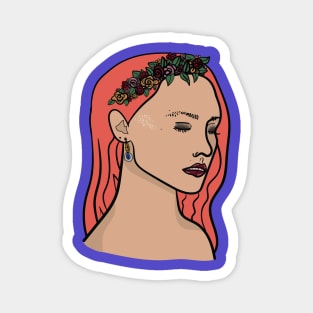 Tiara Flower Crown Girl Magnet