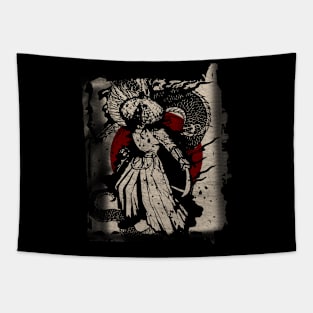 Dragon Samurai Traditional Japanese Warrior Gift Tapestry