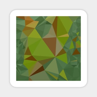 Dark Pastel Green Abstract Low Polygon Background Magnet