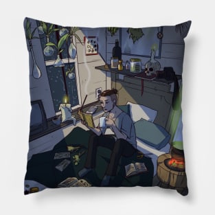 Modern Male Witch Pillow