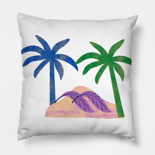 BLUE GREEN LEAVES DESIGN Pillow