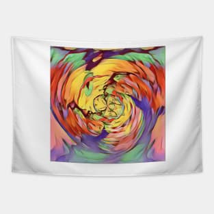 Colorful spiral abstract design Tapestry