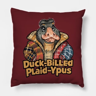 The Duck-billed Plaid-Ypus Pillow