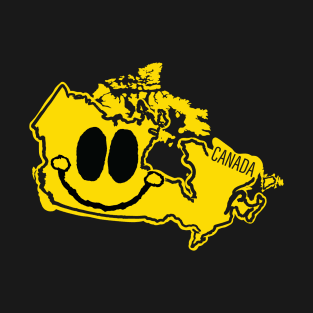 Canada Happy Cartoon Map Face with smile T-Shirt