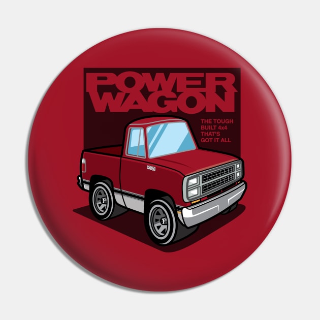 Impact Red - Power Wagon (1980 - White-Based) Pin by jepegdesign