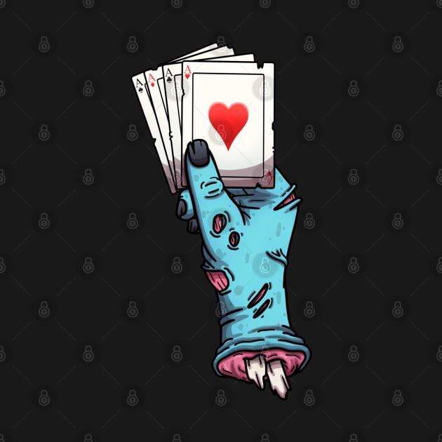 Zombie Hand Holding Pack Of Cards by TheMaskedTooner