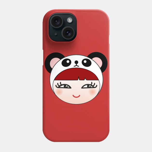 Panda girl Phone Case by Pendientera