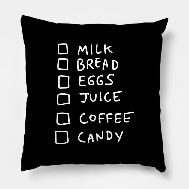 Shopping List - Milk Coffee Juice Pillow by isstgeschichte