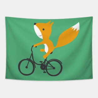 Squirrel On Bicycle Tapestry