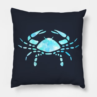 Crab Watercolor Pillow