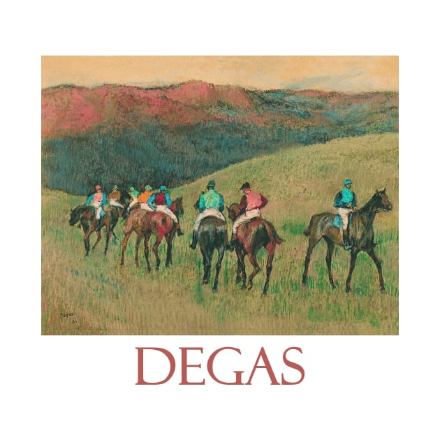 Racehorses in a Landscape by Edgar Degas by Naves