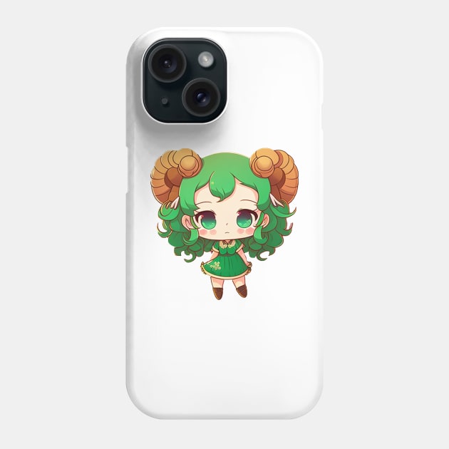 Adorable Aries: Chibi Character Zodiac Collection Phone Case by Phantom Troupe