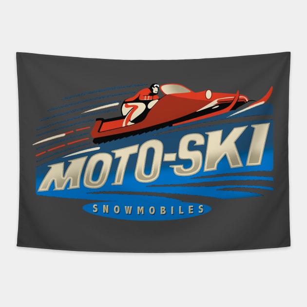 Moto Ski Snowmobiles Canada Tapestry by Midcenturydave
