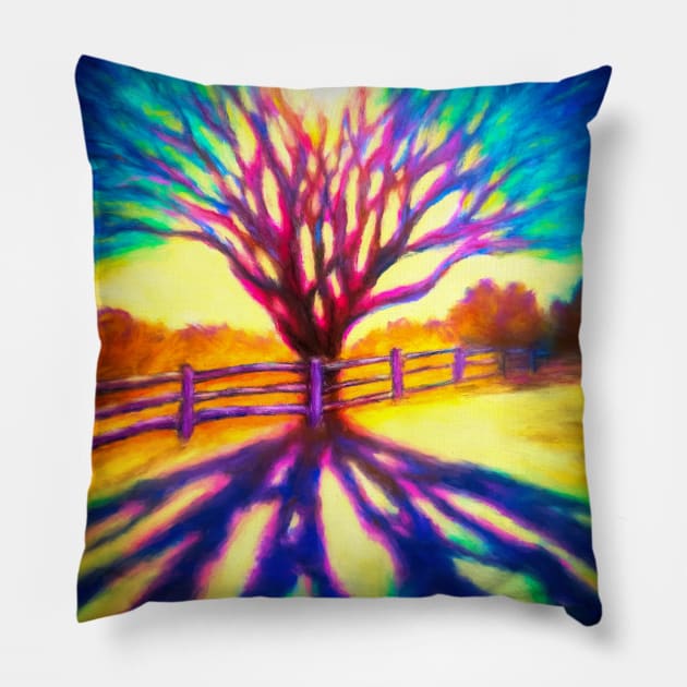 Long afternoon shadows Pillow by redwitchart