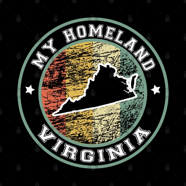 Homeland Virginia state USA vintage by LiquidLine