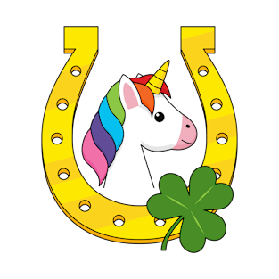 Cute Unicorn on St Patrick's Day T-Shirt