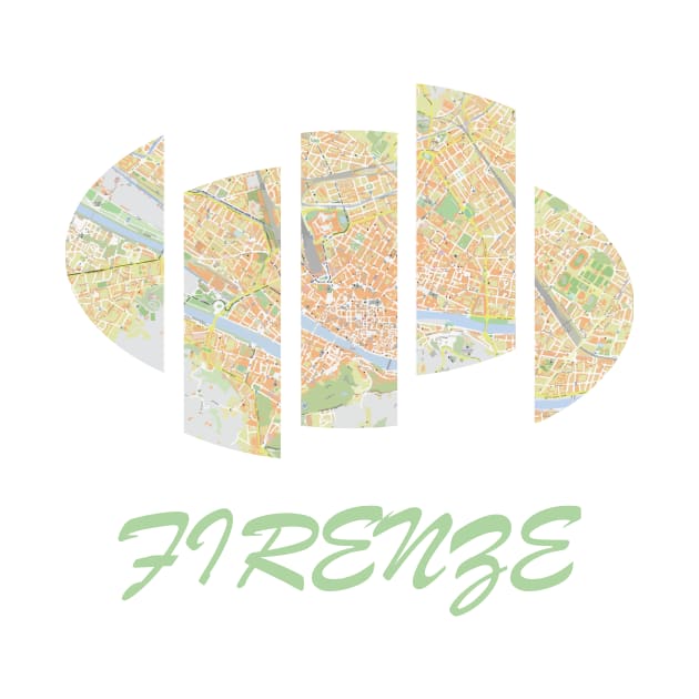 Florence, Italy map of the city by NickiPostsStuff