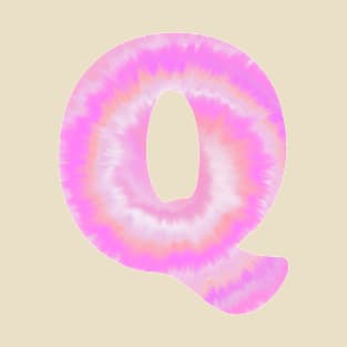 Letter Q - Initial Tie-Dye Bubble Letter T-Shirt