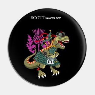 Clanosaurus Rex SCOTTsaurus rex Plaid Scott Ancient Green Scotland Ireland Family Tartan Pin