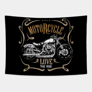 Vintage Motorcycle Rider Motorcycle Lover Biker Tapestry