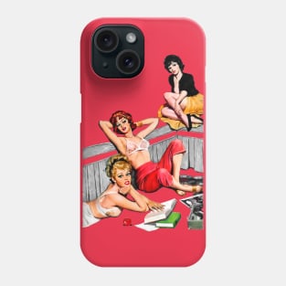 The Sorority Girls Retro Pulp Fiction Comic Books Pin Up Vintage Old Phone Case