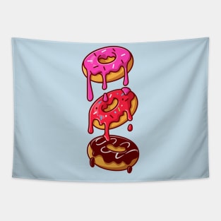 Floating Melted Doughnut Cartoon Tapestry