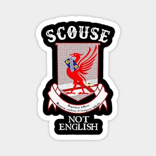 Scouse Not English Red Magnet